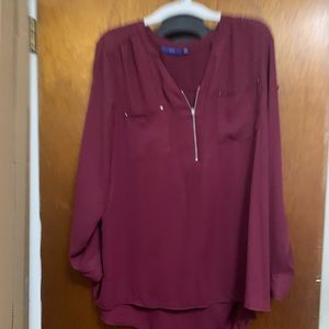 Purple long sleeve blouse